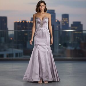 Mac‎ Duggal Evening Gown Strapless Backless Embellished 16 NWT Formal Wear Dress